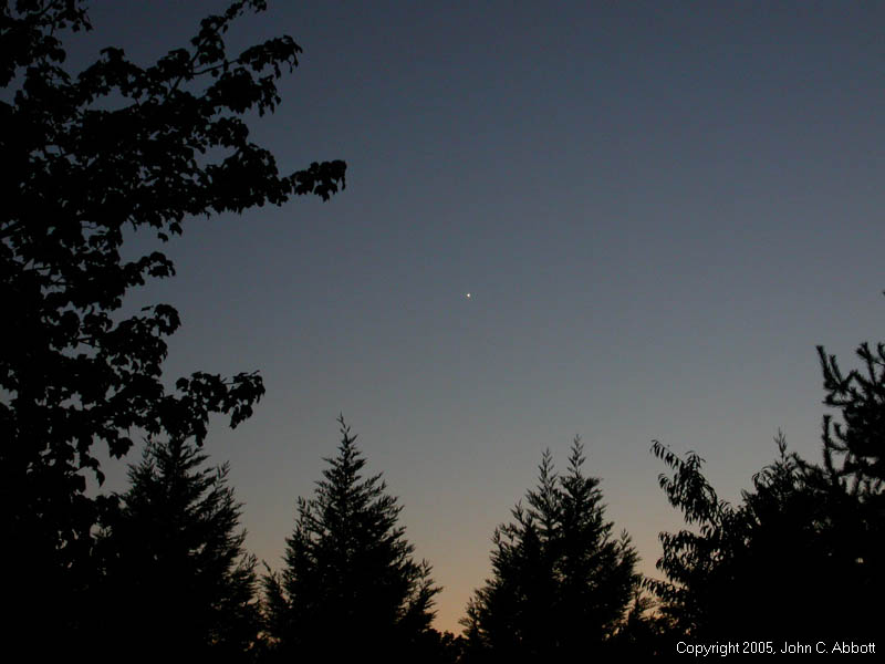 Photograph of Venus taken 9/30/2005